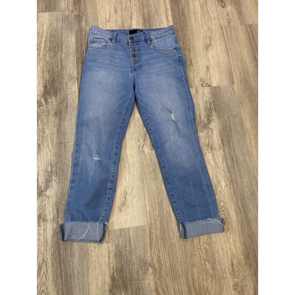 Kut from the Kloth Reese High Rise Ankle Straight Leg Jeans Button Fly‎ Size 2